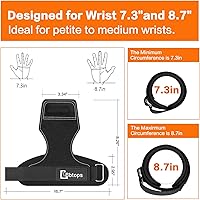 Vista 2 de Correa de Muñeca para Levantamiento de Peso, Correas de Piel de Doble Capa para Entrenamiento de Fuerza en Gimnasio, Peso Muerto, Levantamiento