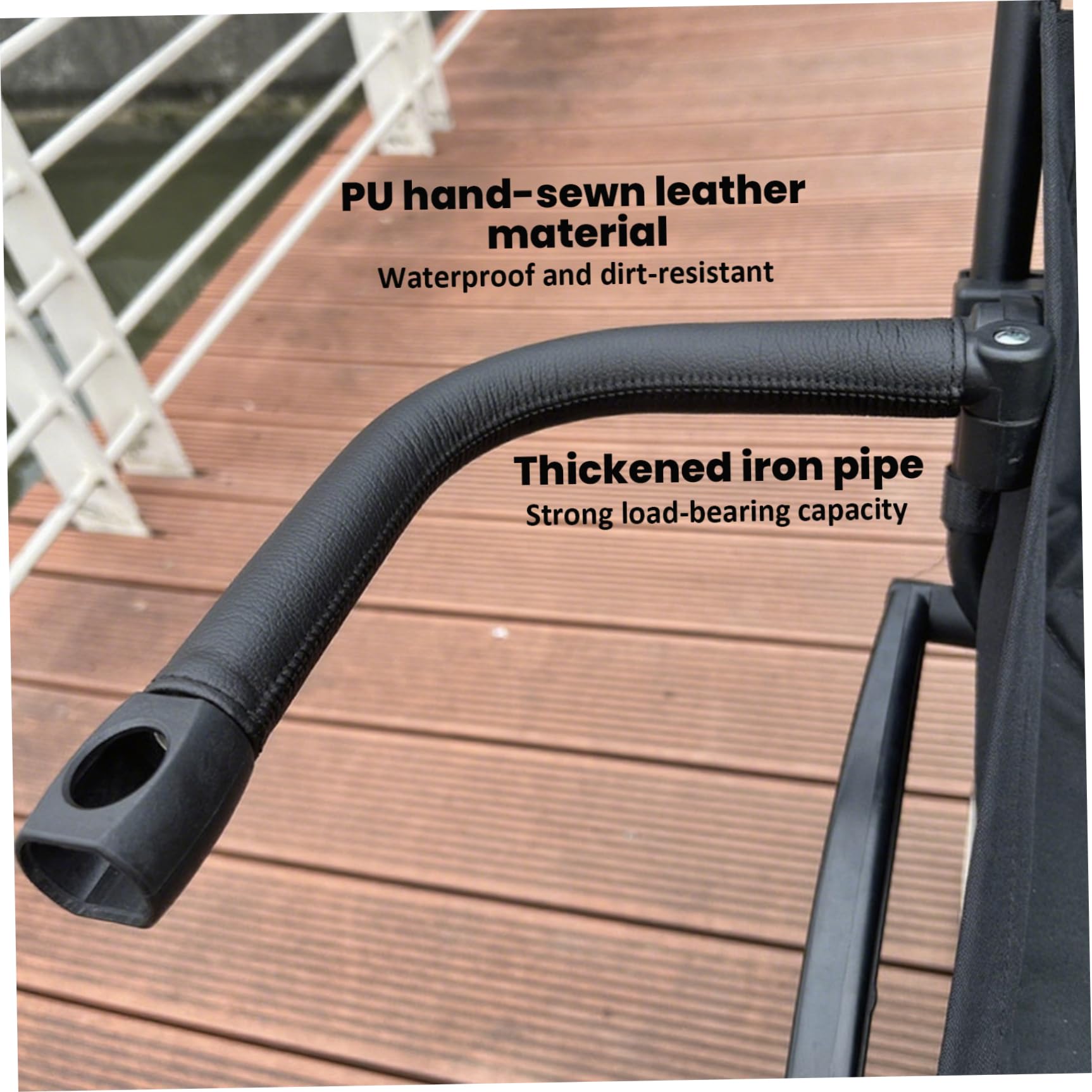 1pc Kinderwagen Stoßstange Bar, PU Leder Einstellbarer Winkel wasserdichter Kinderwagengriff für Kleinkind, abnehmbares Kreuzungsbalken -Zubehör für Unterstützung und Safe