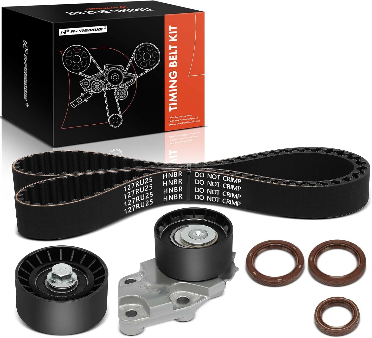 A-Premium Engine Timing Belt Kit Compatible with Chevrolet, Pontiac & Suzuki Cars - Aveo 2004-2011, Aveo5 2006-2008, Wave 2005-2008, Wave5 2005-2007, Swift+ 2004-2008 - 1.6L
