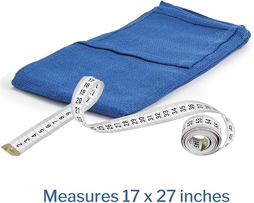 Miniatura 5 de McKesson O.R. Toallas, desechables, algodón, tejido liso, prelavadas, de un solo uso, estériles, azul, 17 x 27 pulgadas, 1 unidad