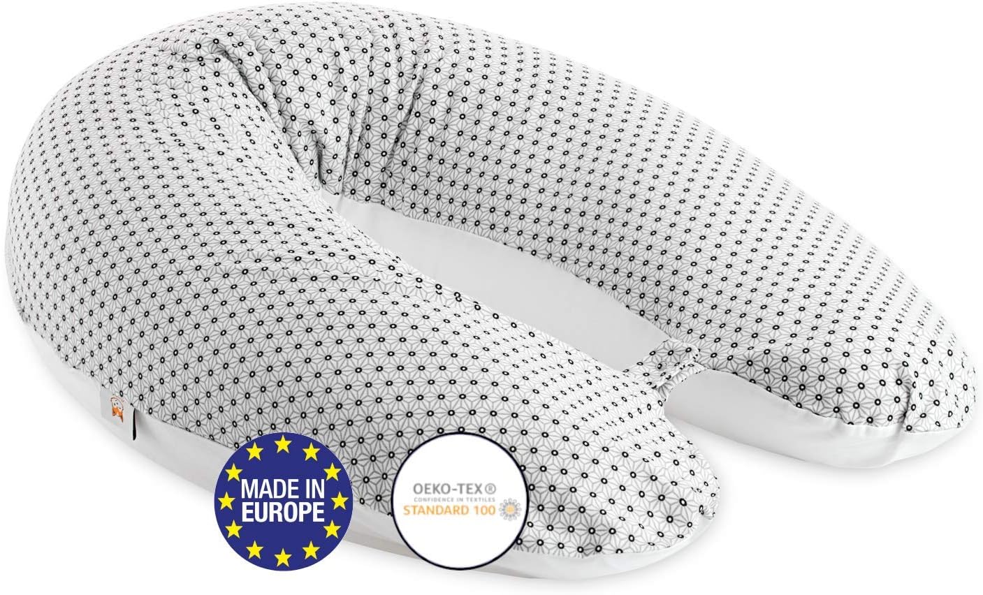 Maternity Pillow, Pregnancy Pillow and Nursing Pillow (3-in-1) for Pregnant Women - Guaranteed Free of Chemicals and Made in Europe - Quiet and Comfortable Ergonomic Maternity Pillow