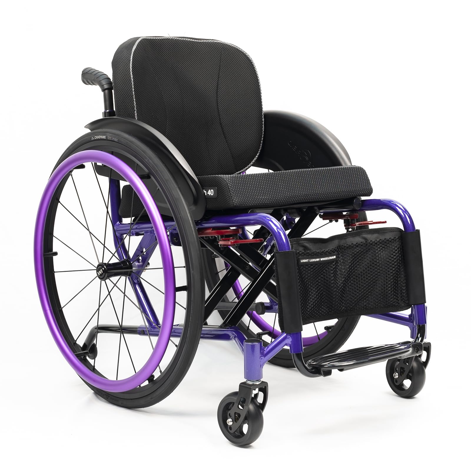 Kxpswge A Sports Nd Leisure Wheelchair,Wheelchairs Folding Folding Manual Wheelchair, Luminum Lloy Wheelchair With Handbrakes Nd Quick Release Rear Wheels, 220Lbs Weight Capacity(Seat Width 40Cm/15.7In,)