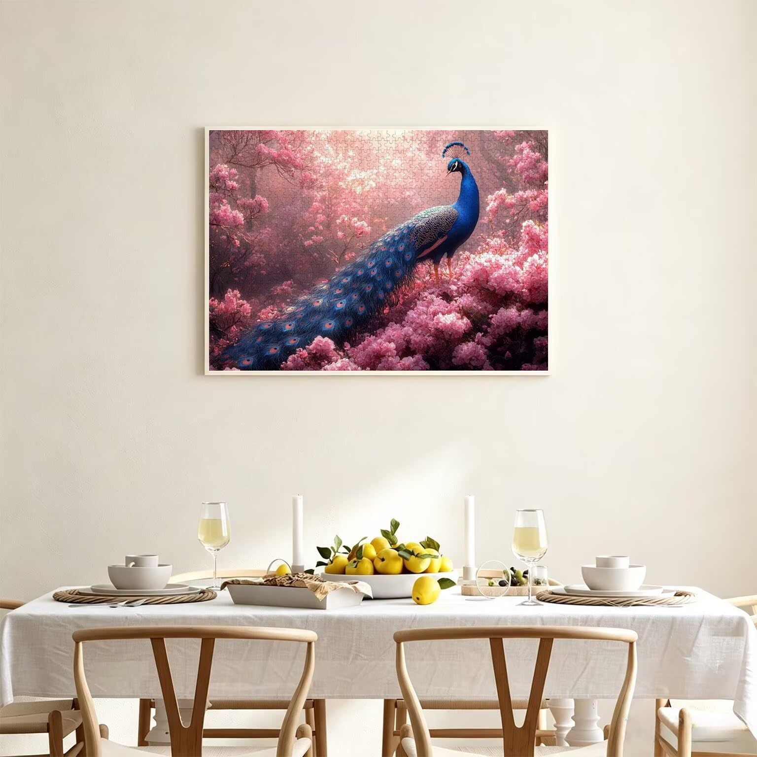 Puzzle dla dorosłych 6000, paw kwiat wiśni, 179 x 105 cm, n-358
