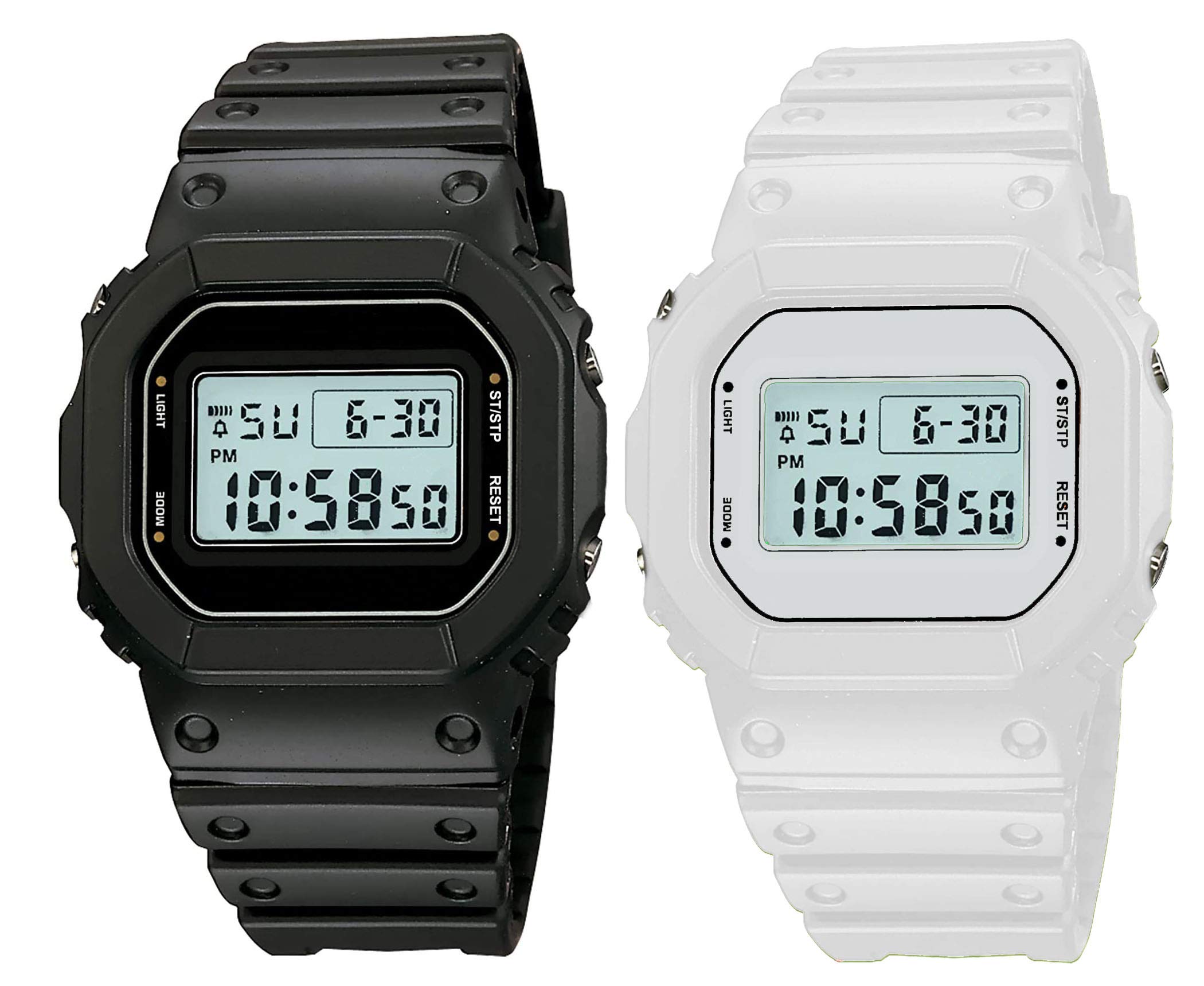 Time Up Digital Dial Waterproof Alarm Watches for Boys & Girls (Above 10 Years)-ILLUM-CMB-2X (Black-White) (B08YQYFKLX) Amazon Price History, Amazon Price Tracker