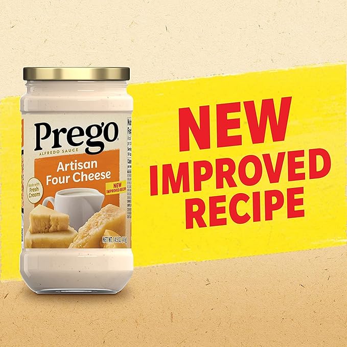 Prego Four Cheese Alfredo Pasta Sauce, 14.5 oz Jar
$1.50 [$1.31] when you clip the 19% off coupon and check out with Subscribe & Save.
($2.48 at Walmart)
CLICK HERE