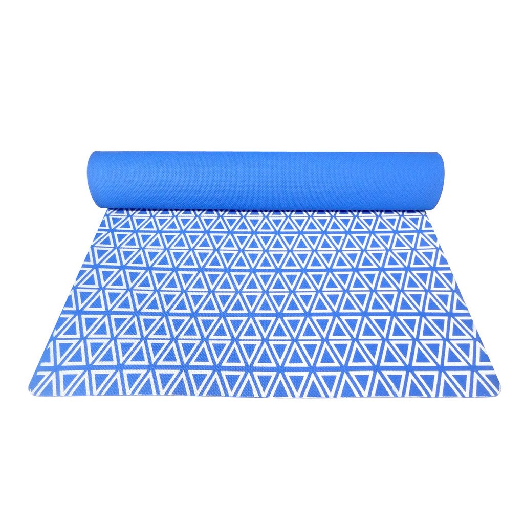 Gravolite Triangle Print Design Yoga Mat 6.5 Feet Length & 2.3 Feet Wide, 11 MM Thickness