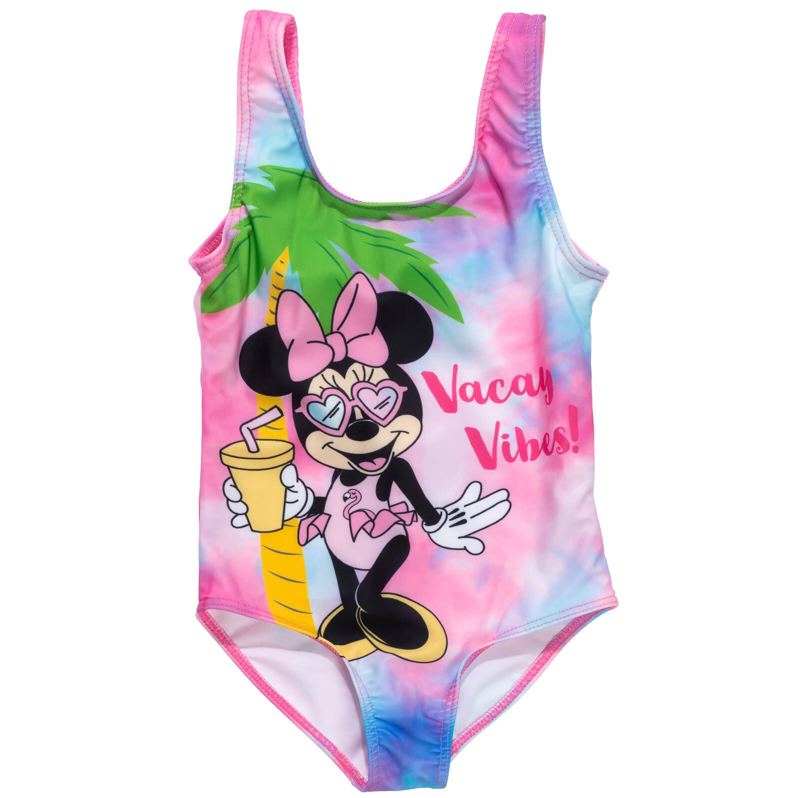 Disney Minnie Mouse Little Girls One-Piece Bathing Suit Pink 4