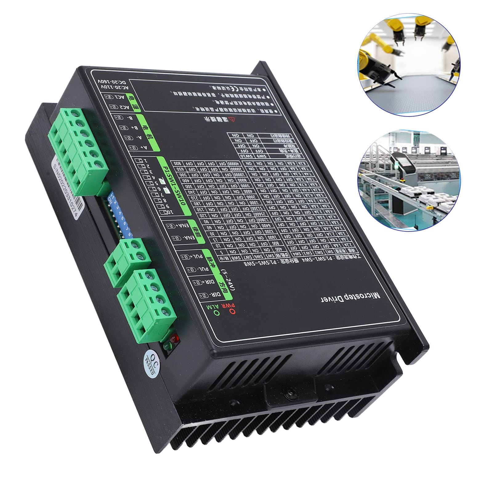 Driver Stepper Driver ad alta efficienza Efficienza Controllo per stampanti 3D Nero