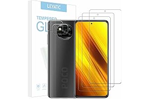 POCO X3 GT Unlocked Screen and Camera Lens Protector - [3+2 Pack]...