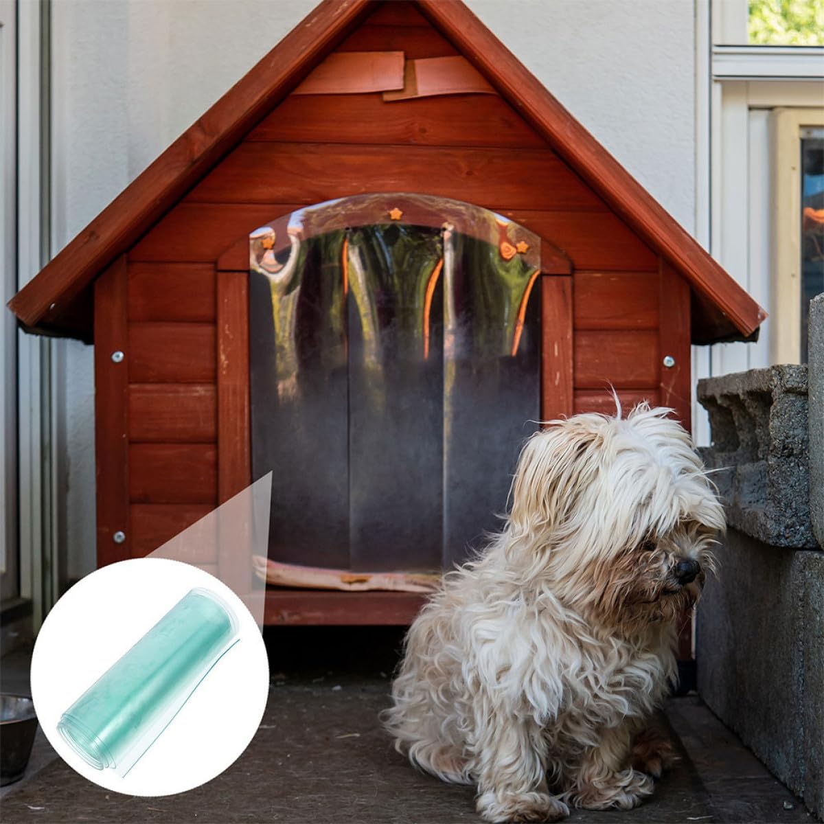 Volet de Rechange pour Chatière Chien en PVC Transparent, Bande de Porte Découpable, Sécurité Renforcée, Installation DIY pour Maison