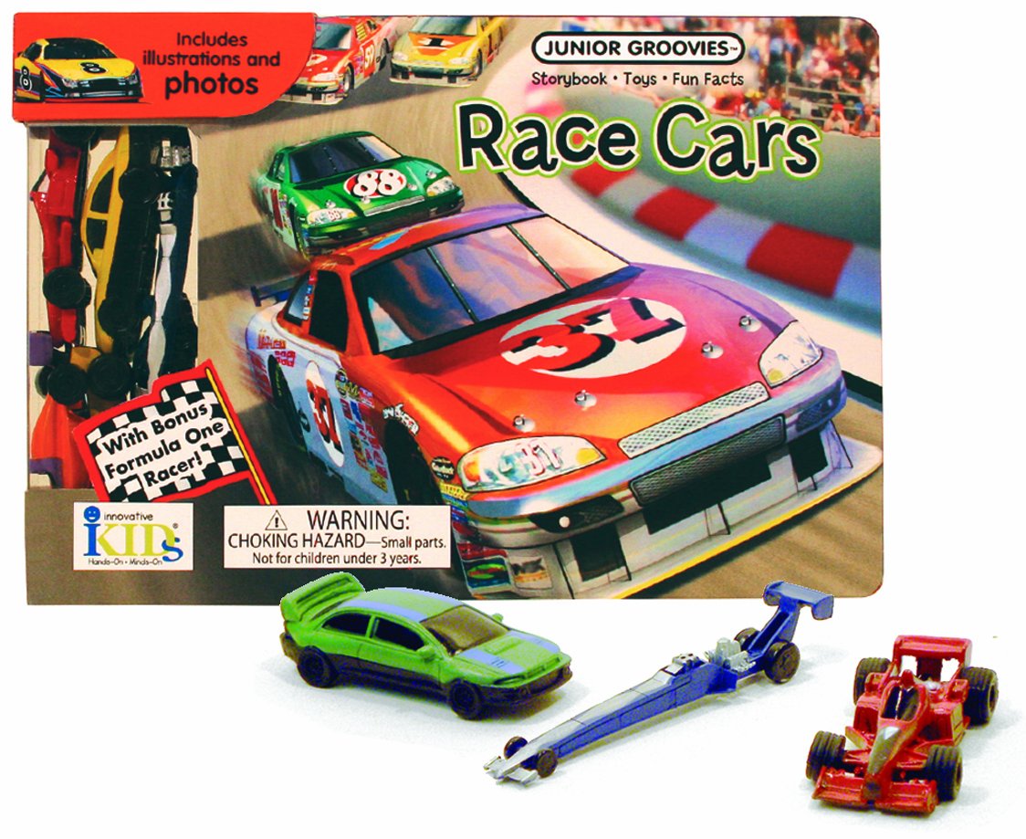 Junior Groovies: Race Cars -- Storybook, Toys and Fun Facts Board book – September 14, 2009