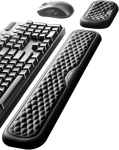 Miniatura 8 de Vaydeer Reposamuñecas para teclado y mouse, almohadilla ergonómica de soporte de muñeca para computadora, cojín de brazo de espuma viscoelástica