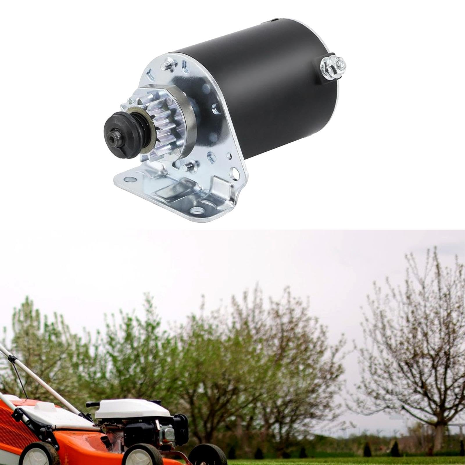 Motor de Arranque para Cortacésped de 14 Dientes, Fácil Instalación, Pieza de Repuesto, Componente de Reparación. Reemplaza El Motor de Arranque Eléct