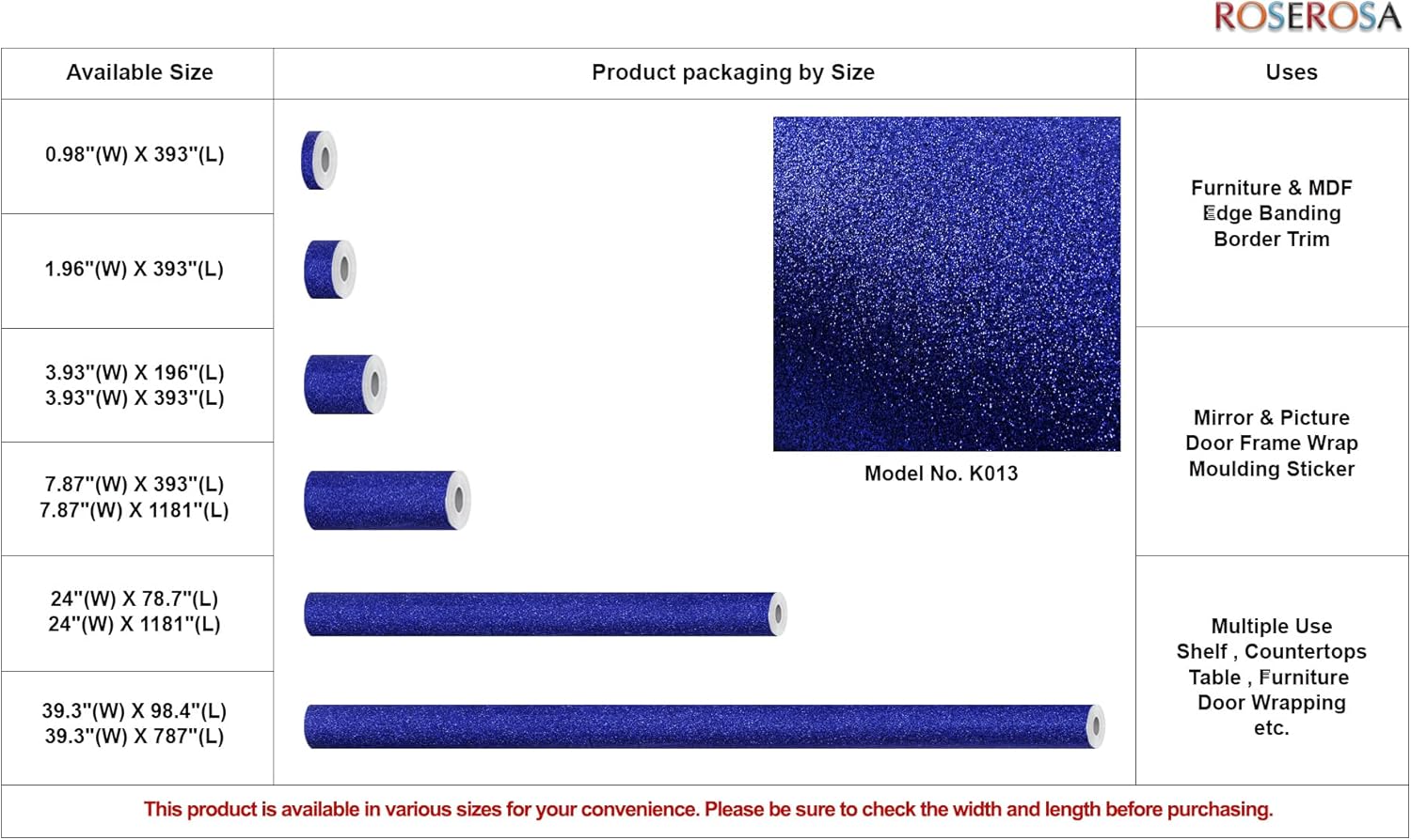 ROSEROSA Peel and Stick Glitter Sand Textured Architectural Film Self-Adhesive Vinyl Wrap Interior Decoration Furniture Refurbishment Wall Covering Border Molding Trim K013