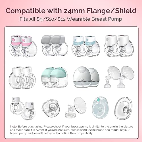 Miniatura 6 de Inserto de brida 6 piezas de 17190.827 in para Momcozy S9S9proS10S12S12proMedelaTsreteSpectraBellabababy, etc. 0.945 in, reduce el túnel de 0.945 in