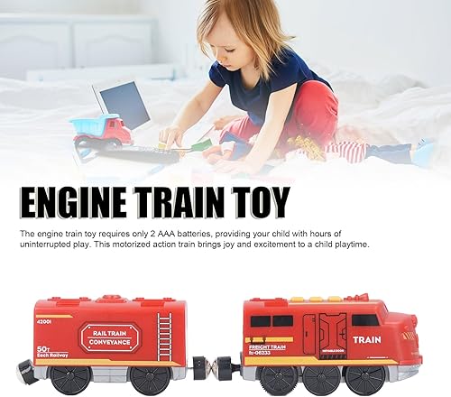 Miniatura 3 de TOPINCN Action Locomotives Trains, Motorized Locomotives Trains Toy, Engine with Sound Lights for Kids Boys Girls, Educational Toy for Hand Eye