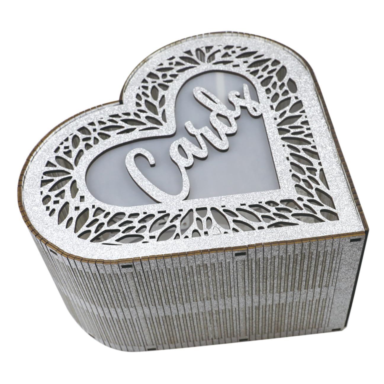 GALPADA Scatola per Biglietti in Legno a Forma di Cuore Porta Biglietti da Matrimonio e Anniversario Contenitore Portatile per Buste e Messaggi Decorazione per Ricevimenti e Feste
