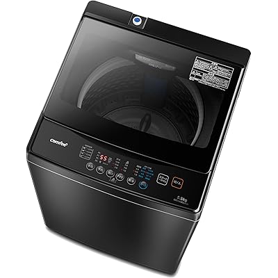 COMFEE’ 洗濯機 5.5kg 透明ガラスドア 全自動 槽洗浄 予約機能 コンパクト 風乾燥 1-3人用 一人暮らし 5.5キロ スピードコース ステンレス …