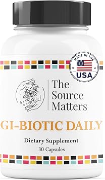GI-BIOTIC Daily Probiotic Support for Digestive Health, Bowel Regularity, and Gut Immunity | Saccharomyces Boulardii, Lactobacillus, Bifidobacterium Strains 30 Capsules