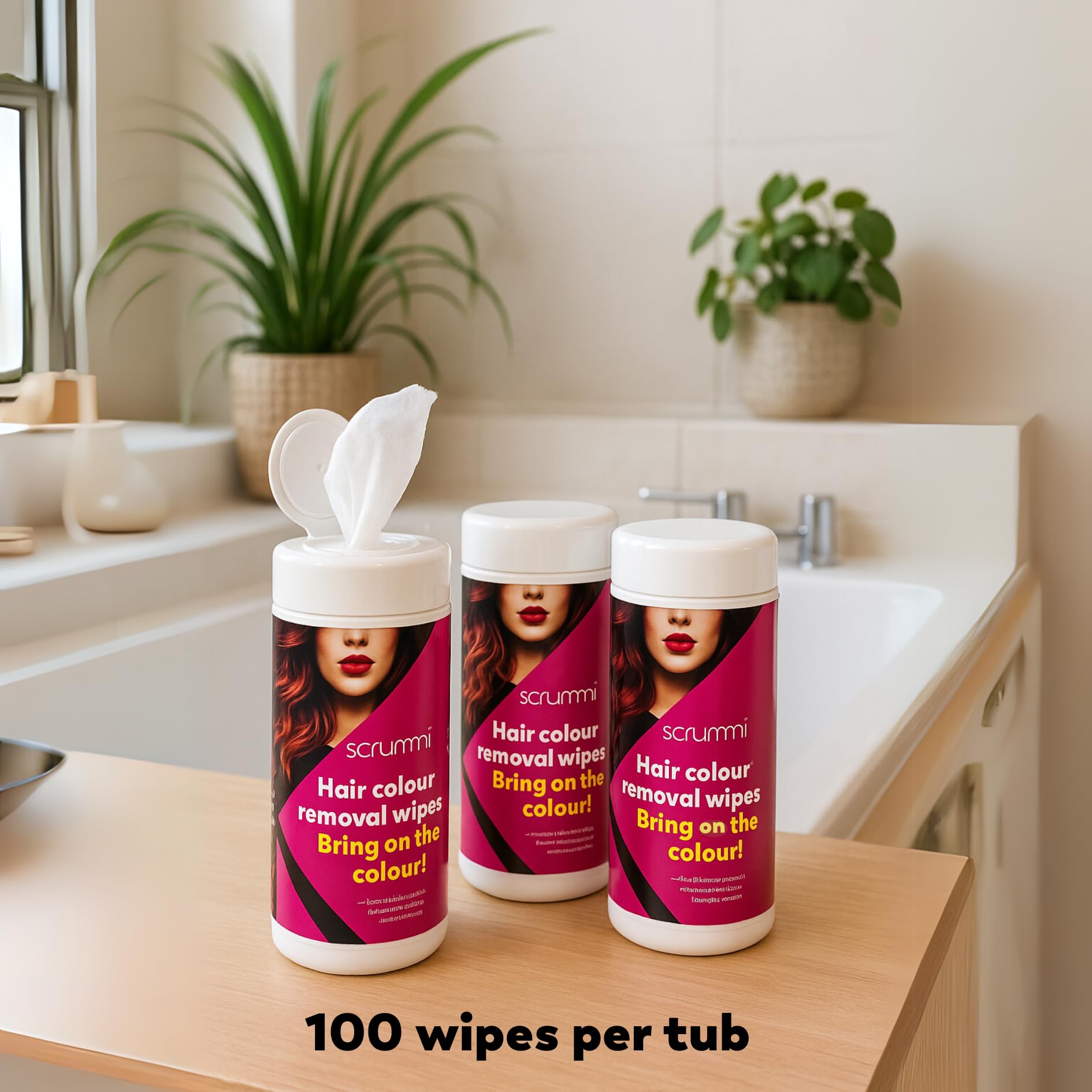 Coloration professionnelle pour cheveux, teinture et décoloration, efficace et douce. 100 lingettes, fabriqué par Scrummi