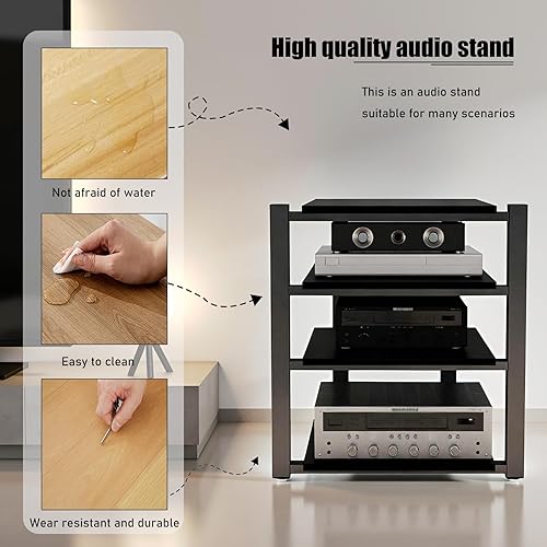 Miniatura 6 de Estante estéreo (negro, 3er piso)