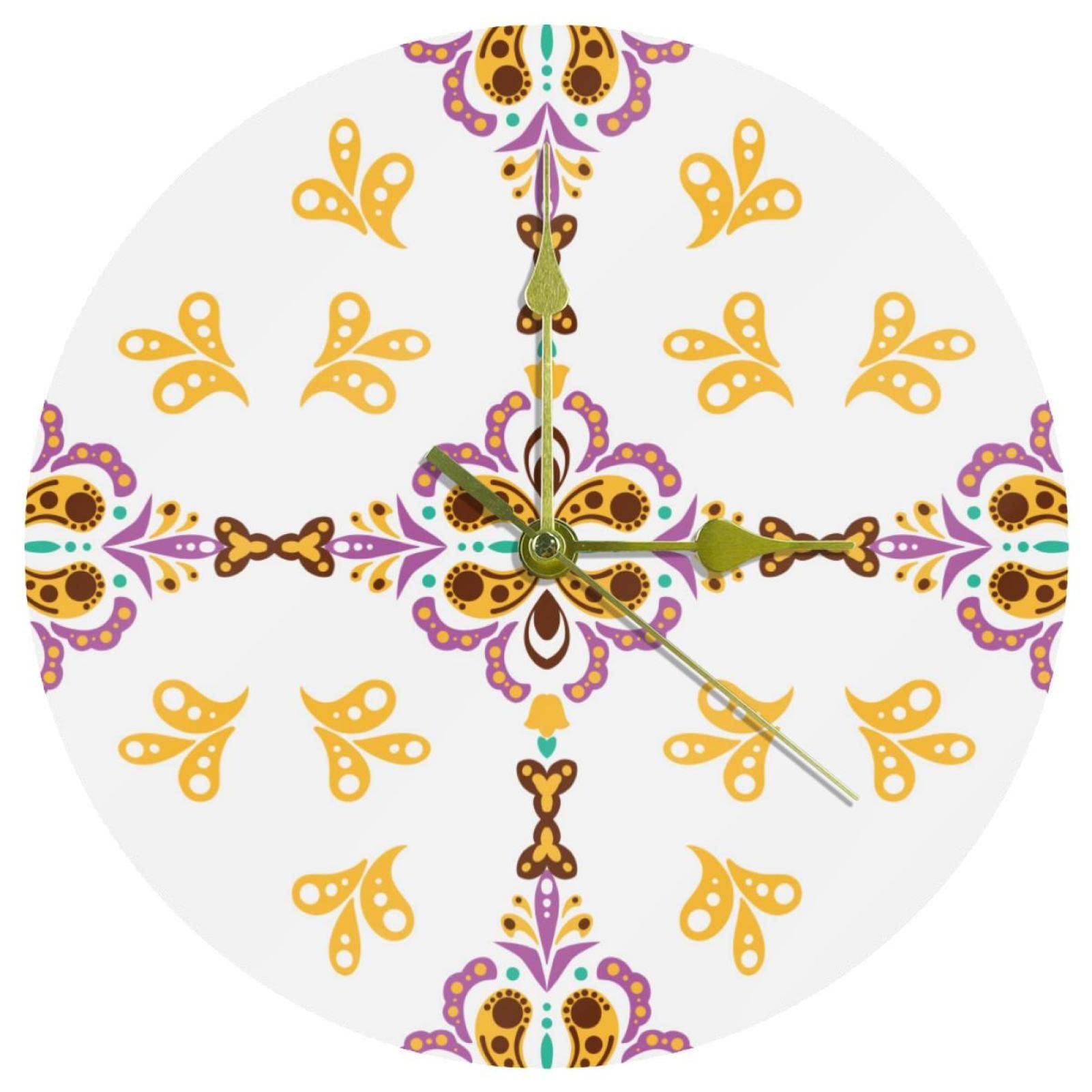 Horloge murale fleurs fraîches de printemps pour égayer votre cuisine