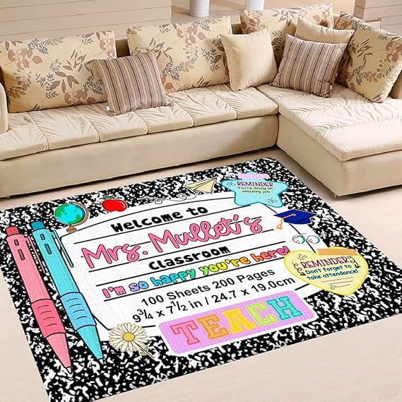 Amazon.com: CHILLGEN Classroom Rugs for Kids, Classroom Carpets Cute ...