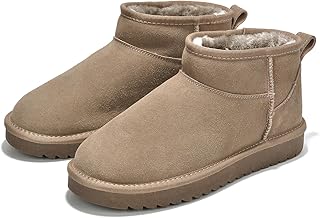 100% Genuine Leather Ankle Boots for Women - Water Resistant with Memory...