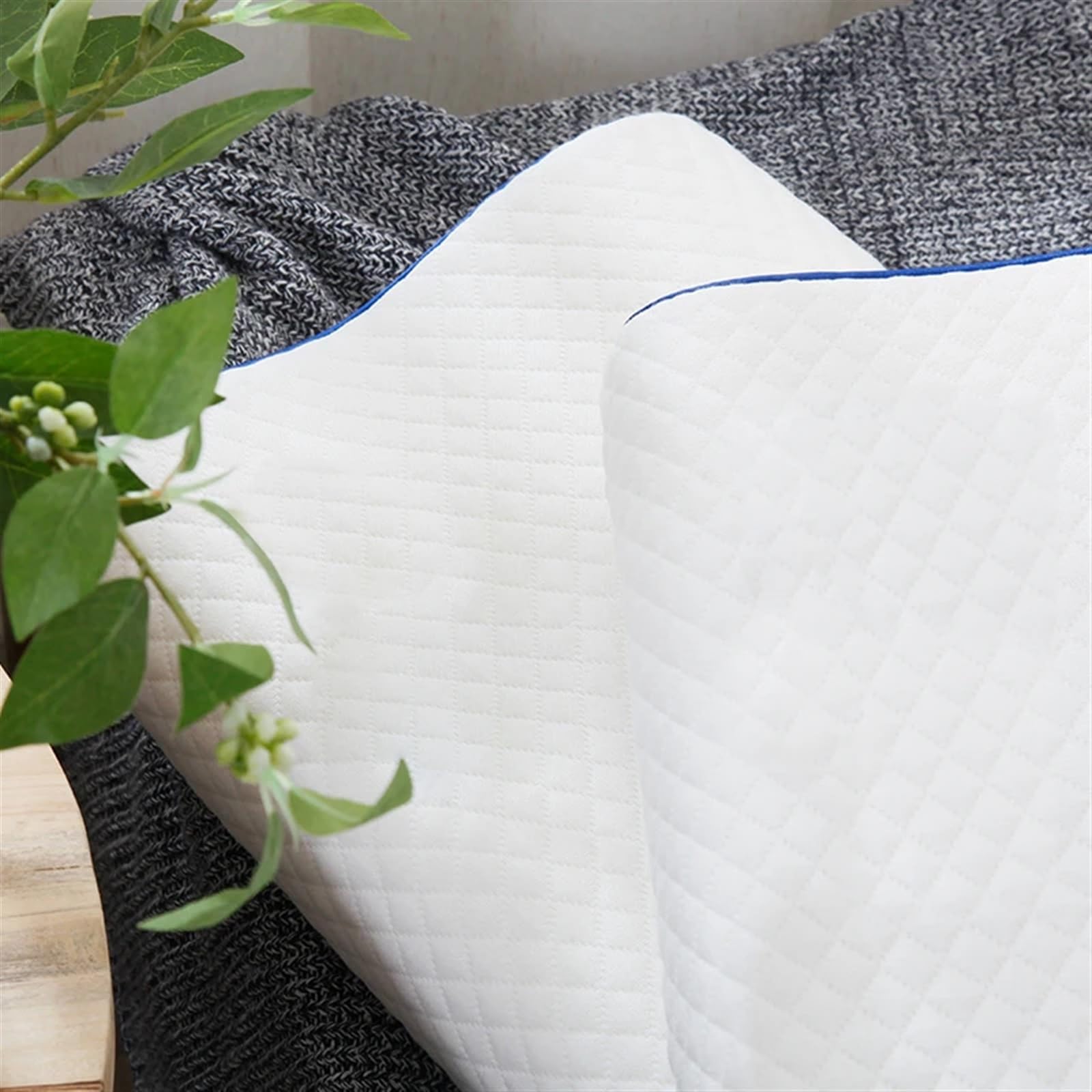 Almohada De Espuma Con Memoria Ropa de cama de espuma viscoelástica, almohada con protección for el cuello, almohada con forma de mariposa de espuma viscoelástica de rebote lento, tamaño for la salud