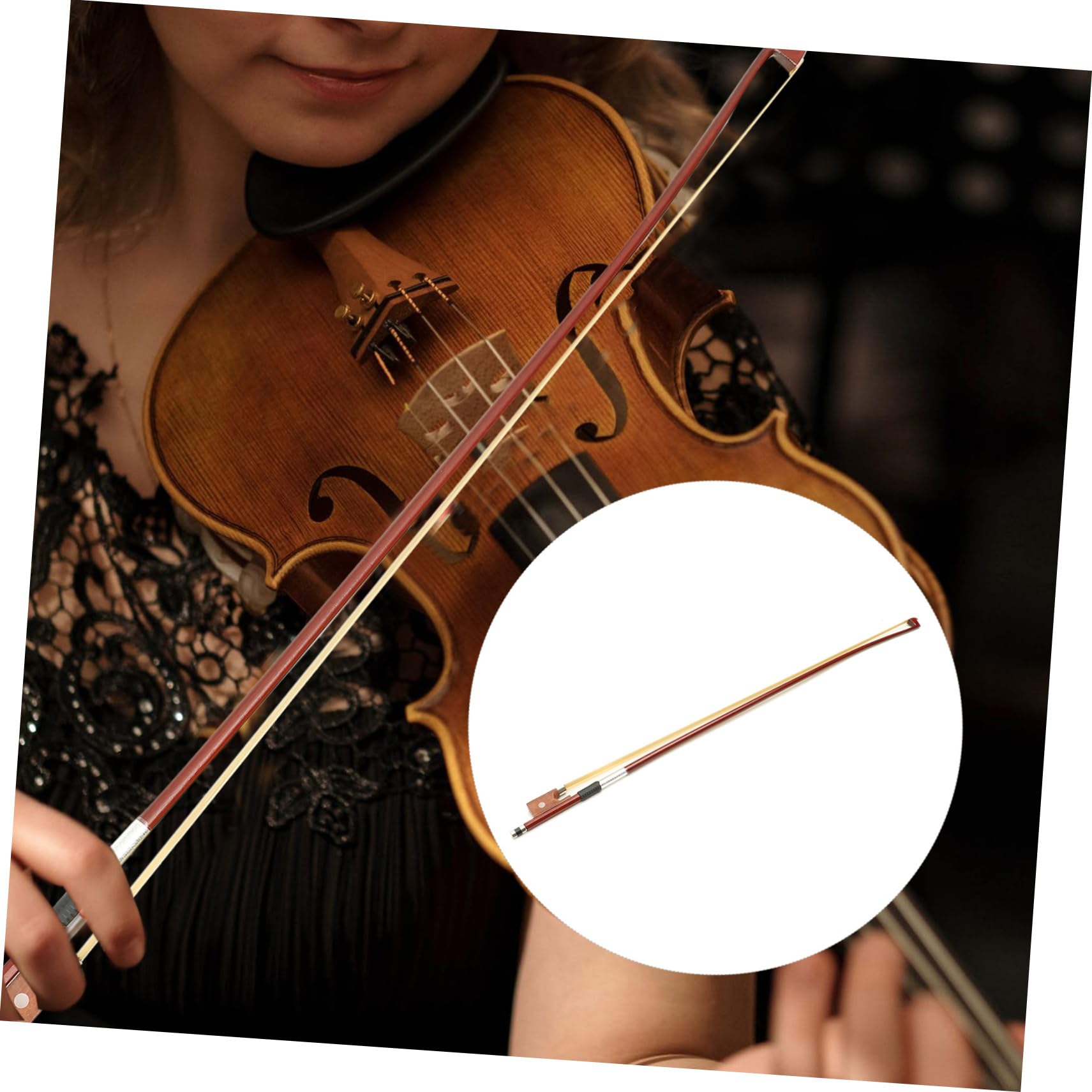 SUPVOX Violin Bow Bow with Rosewood Stick Violin Accessory for Students and Professionals Durable and Lightweight Fiddle Bow