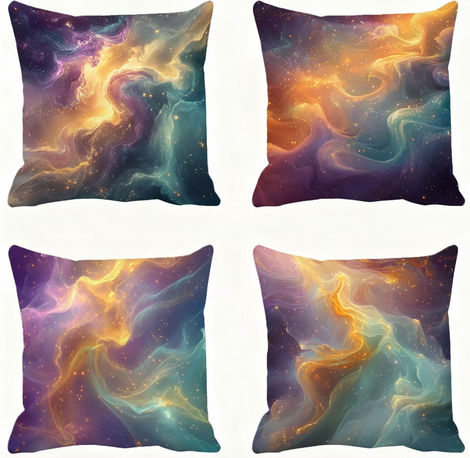 Vistoso Funda Cojin 65x65 SueñO Funda Almohada 65x65 Cojines Sofa Súper Suave Fundas Cojines Decorativos Fundas Almohadas 4 Piezas Cervicales y Cuello, para Hogar Sofa Cama Salon Decoracion E - 123