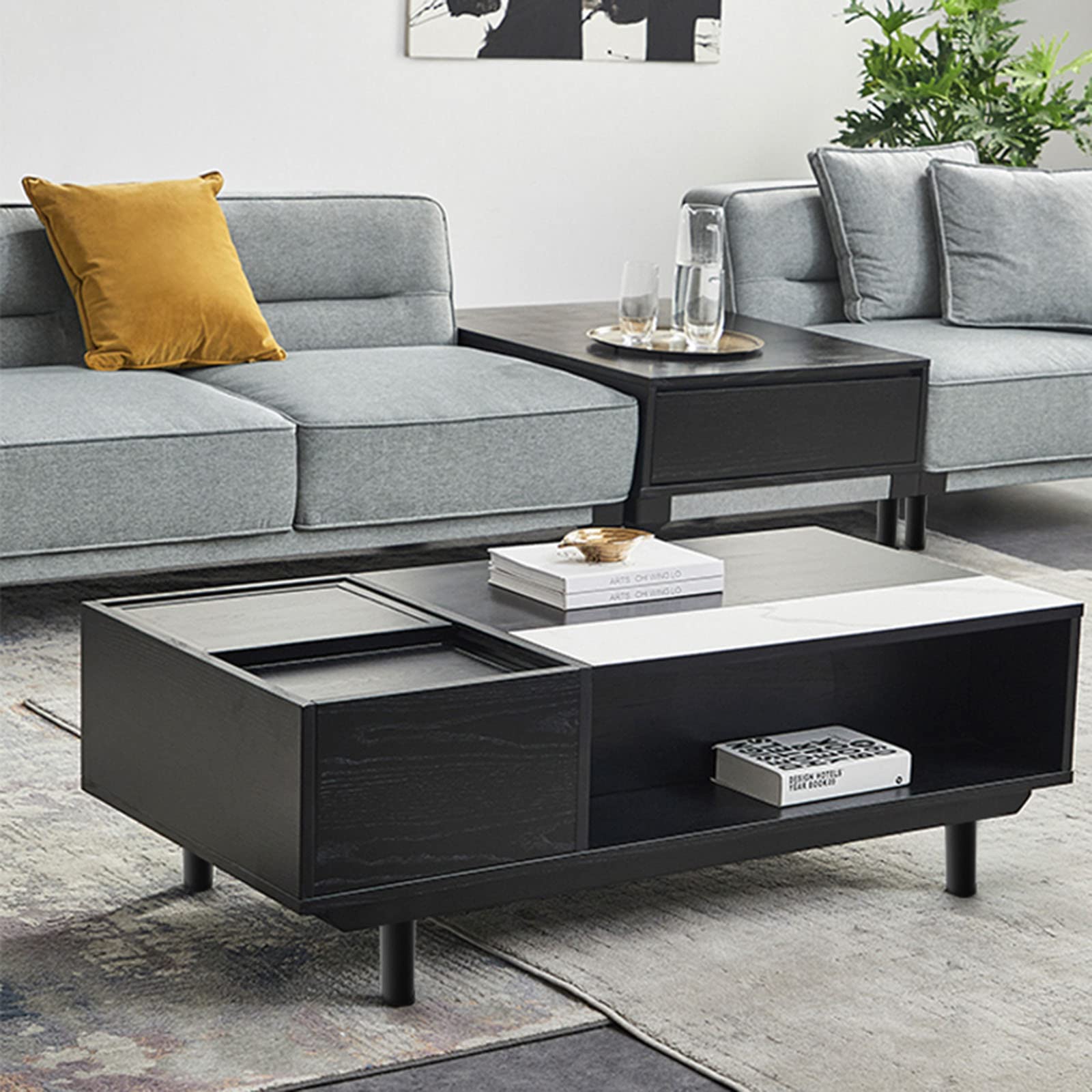 Metalowe nogi stołu z futrzanymi nóżkami, antypoślizgowe, ciche, sofa, szafa, biurko, nogi do kawy, 15 cm, stylowe wzornictwo w kolorze czarno-srebrnym, do modernizacji mebli, 4 sztuki