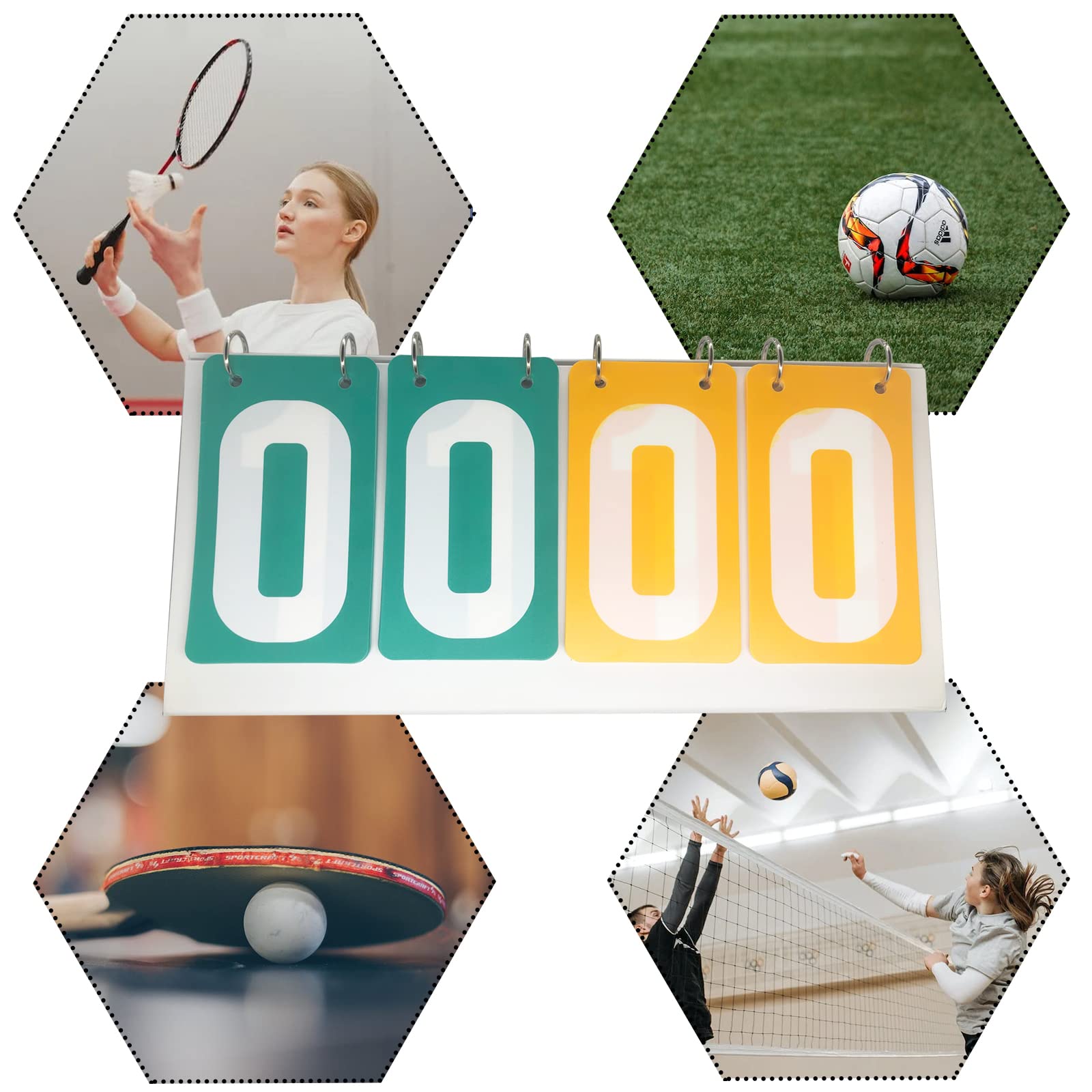 Tabellone Segnapunti Sportivo WishesMar A 4 Cifre - Portatile, Per Pallacanestro, Tennis, Calcio E Altri Sport - Foto 9