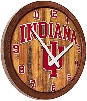Vista 117 de The Fan-Brand NCAA Oklahoma Sooners: Faux Barrel Top Wall Clock Sports Team Bar Sign Décor - Home Man Cave, Party Decoration - Made On Demand
