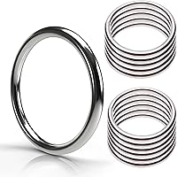 NIPNSCI 2 Inch Stainless Steel Macrame Rings (12 Pack) - Dream Catcher Hoops, Plant Hangers, DIY Crafts Supplies