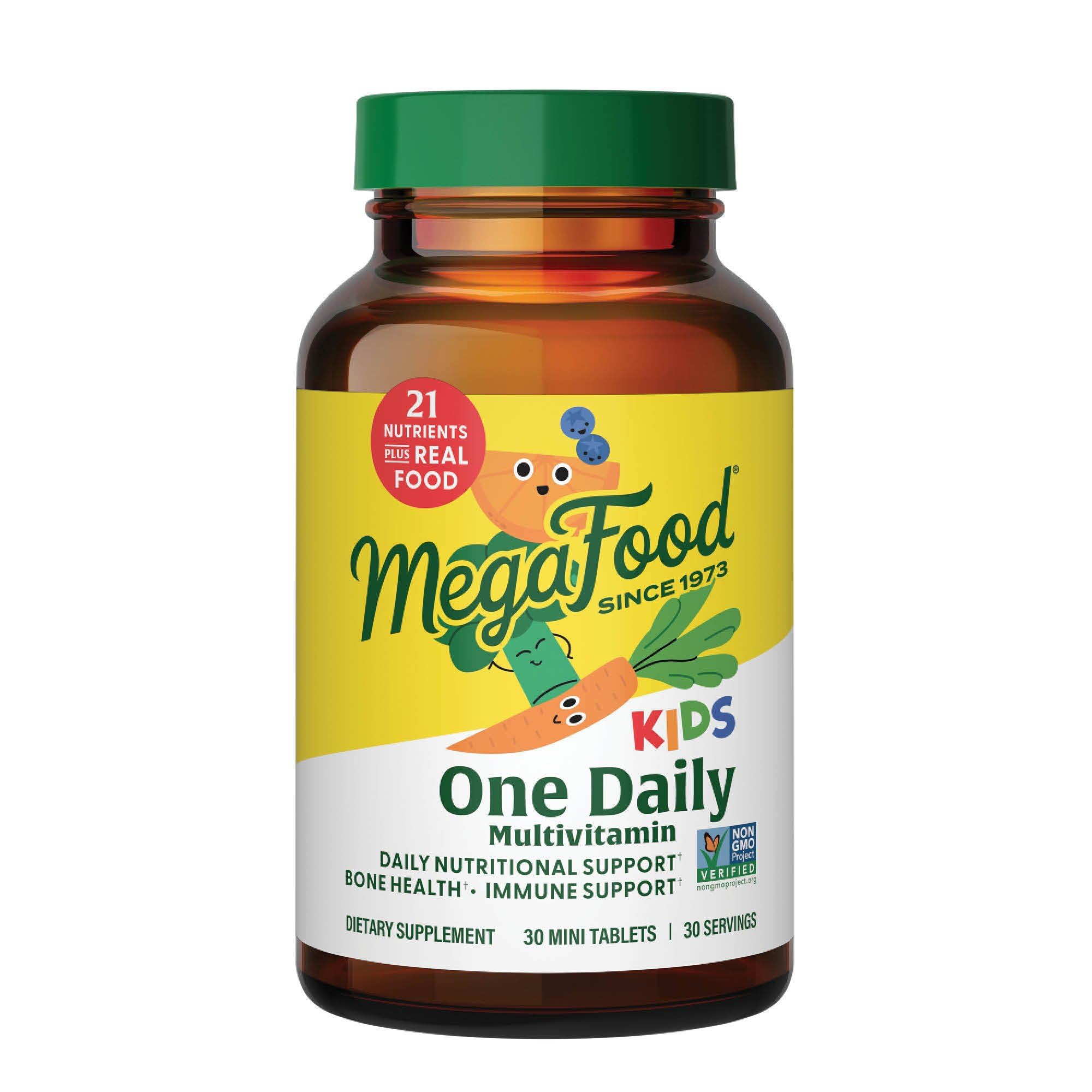 Kids One Daily Multivitamin - Convenient Mini Multivitamin for Kids - with Zinc, Vitamins C, B & D - Vegetarian, Gluten Free, Non GMO - 30 Tablets, 30 Servings