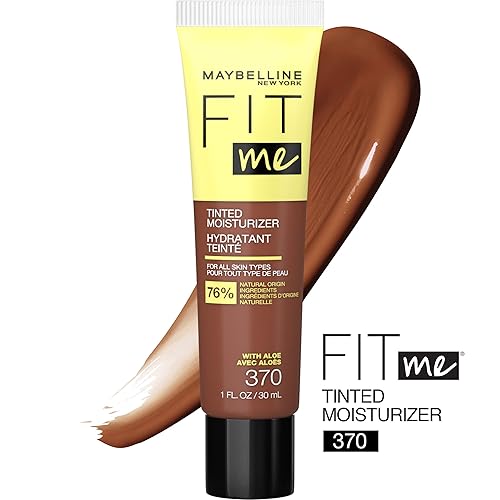 Miniatura 2 de Maybelline Fit Me Crema hidratante tintada, cobertura natural, maquillaje facial, 370, 1 unidad