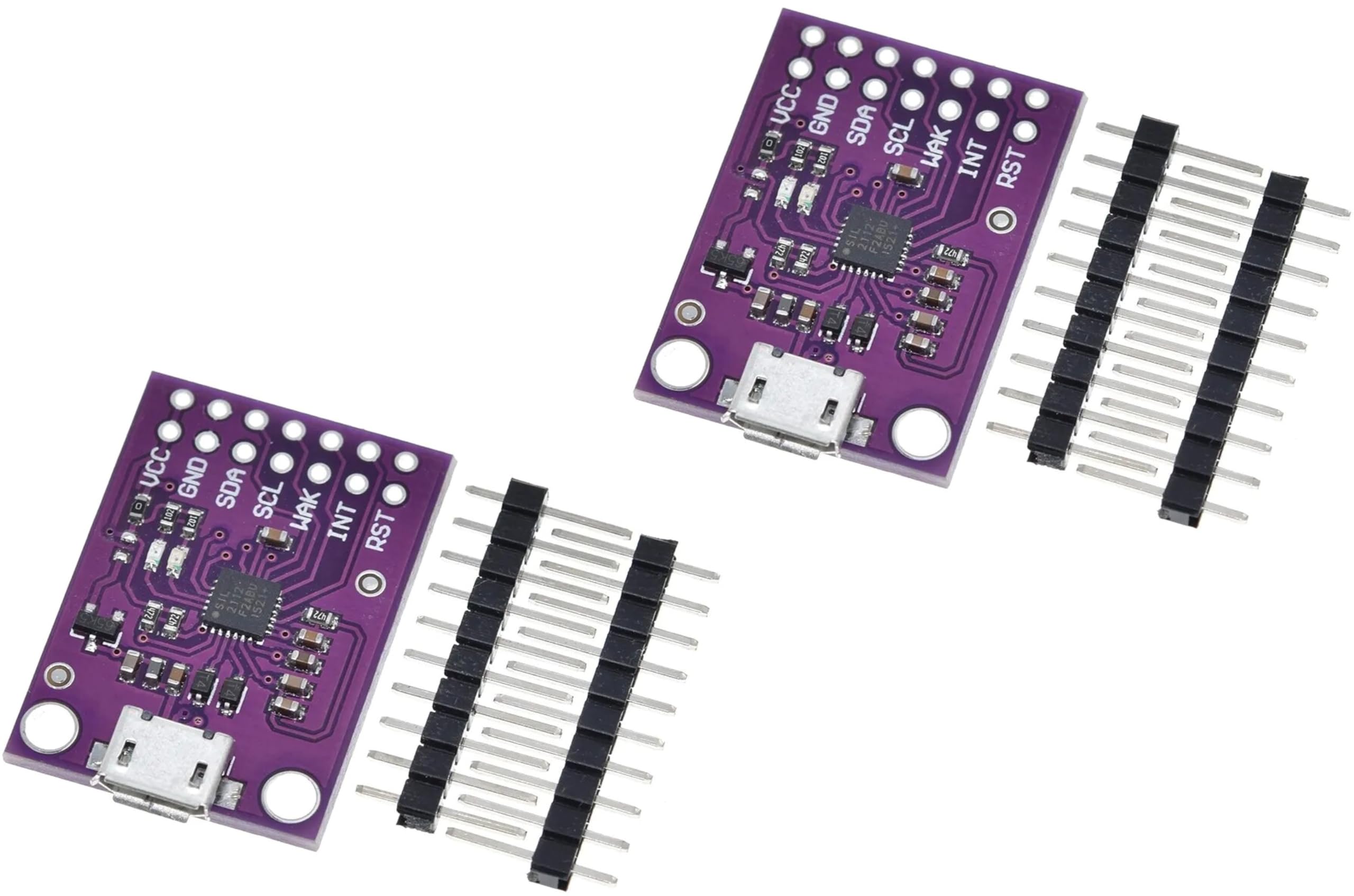 2 pièces Carte de débogage CP2112, Module de Communication USB vers I2C IIC, MicroUSB 2112 pour CCS811