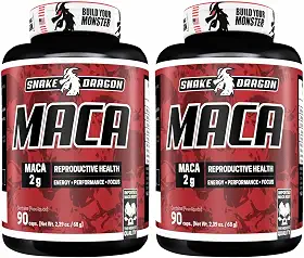 Kit 2x Maca Peruana 90 Capsulas 2000mg Premium Pura Por Dose Importada Para Homens Mulheres Lepidium Meyenii 100% Natural Rende 60 Doses Matéria Prima Suplemento Cáps Suplemento Energia Resistência - Snake Dragon
