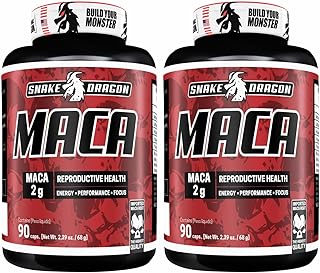 Kit 2x Maca Peruana 90 Capsulas 2000mg Premium Pura Por Dose Importada Para Homens Mulheres Lepidium Meyenii 100% Natural Rende 60 Doses Matéria Prima Suplemento Cáps Suplemento Energia Resistência - Snake Dragon