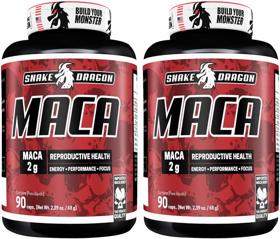 Kit 2x Maca Peruana 90 Capsulas 2000mg Premium Pura Por Dose Importada Para Homens Mulheres Lepidium Meyenii 100% Natural Rende 60 Doses Matéria Prima Suplemento Cáps Suplemento Energia Resistência - Snake Dragon