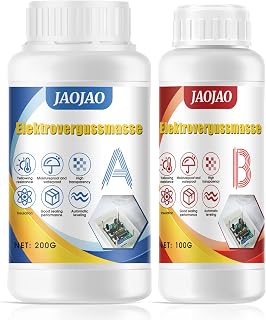 JAOJAO Conformal Coating for Electronics,Potting Compound for Electronics Circuit Board Glue Clear Insulating Gum 2:1 Mix High Hardness Resin Glue Cannot Remove,Transparent 200ml+100ml