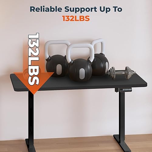 Miniatura 5 de FitStand Escritorio de pie ajustable con tabla de escritorio de pieza entera, escritorio eléctrico de pie de 44 x 24 pulgadas, escritorio de oficina