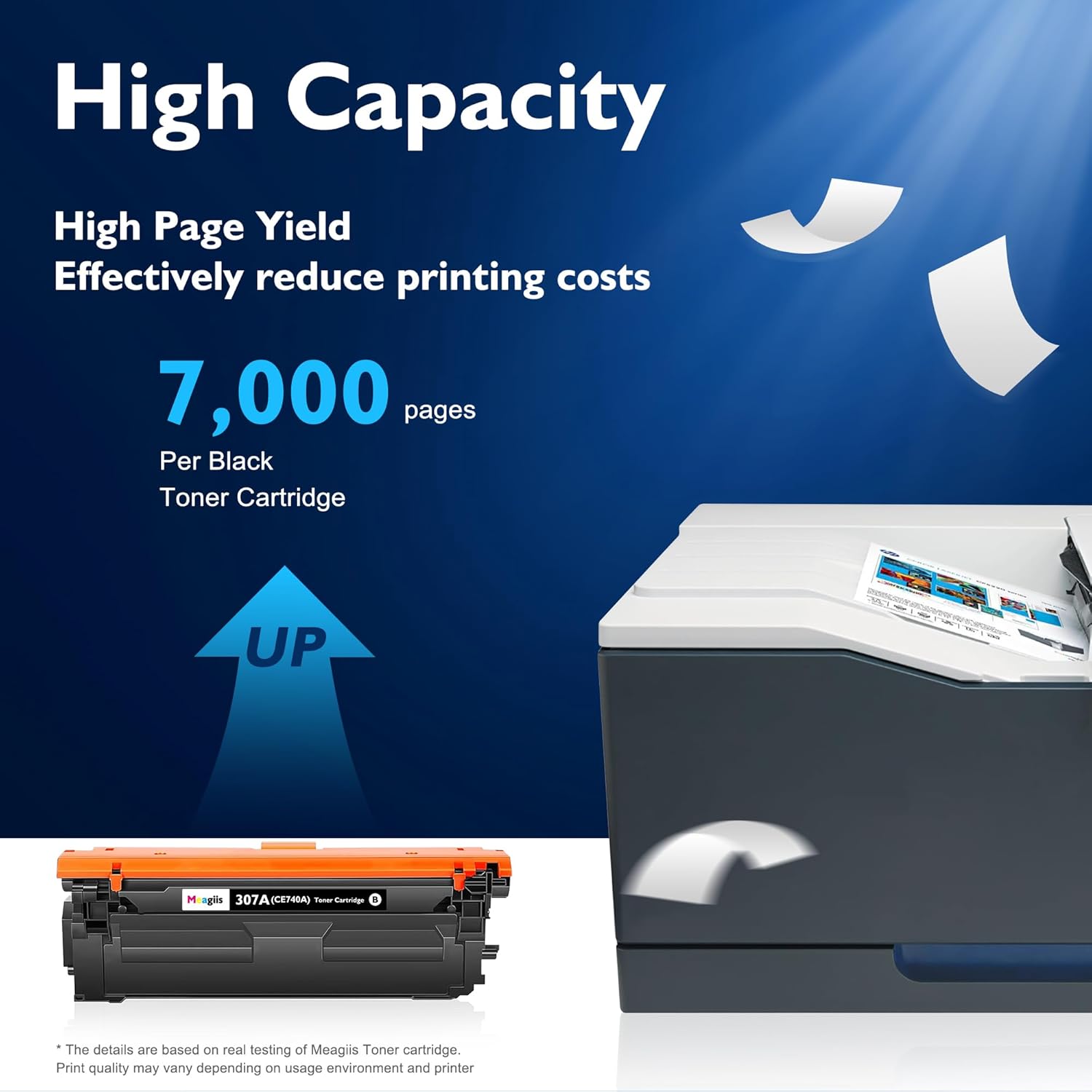 307A Black Toner Cartridge Replacement for HP 307A Toner Cartridge CE740A Works with HP Color LaserJet Professional CP5225 CP5225n CP5225dn CP5220 Printer (1 Pack)