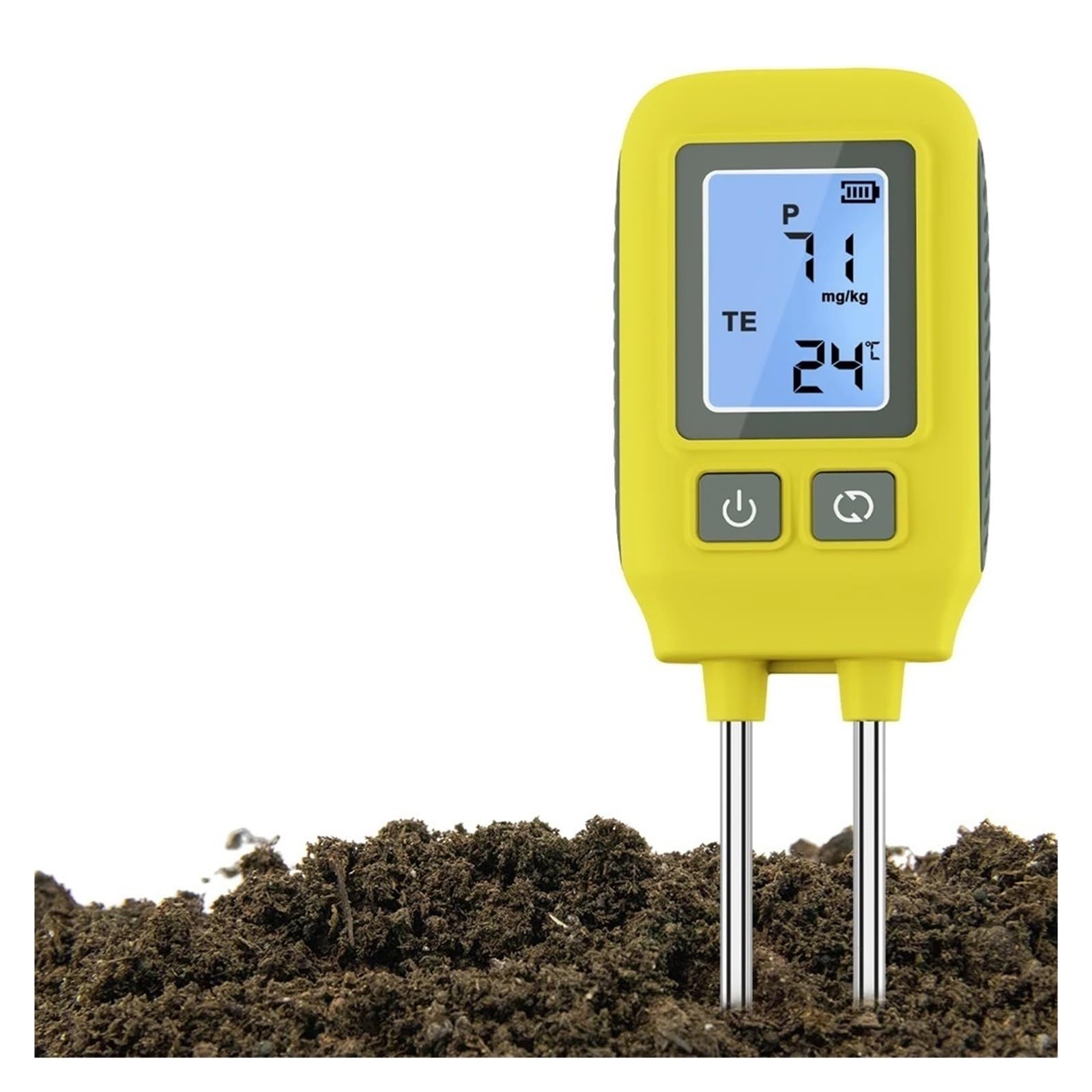 Humidimètre pour Sol, Analyseur de Sol à Double Aiguille, détecteur d'azote, de phosphore et de Potassium, testeur de fertilité Soli Temp pour Le Jardinage et l'agriculture