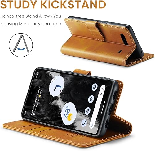 Miniatura 4 de Funda tipo cartera para Google Pixel 7 5G con bloqueo RFID, soporte para tarjetas de crédito, de piel sintética, con función atril, protección a