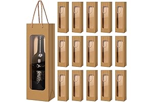 Tioncy Clear Wine Bags 24-Pack (Best Choice for 1-Wine Bottle)