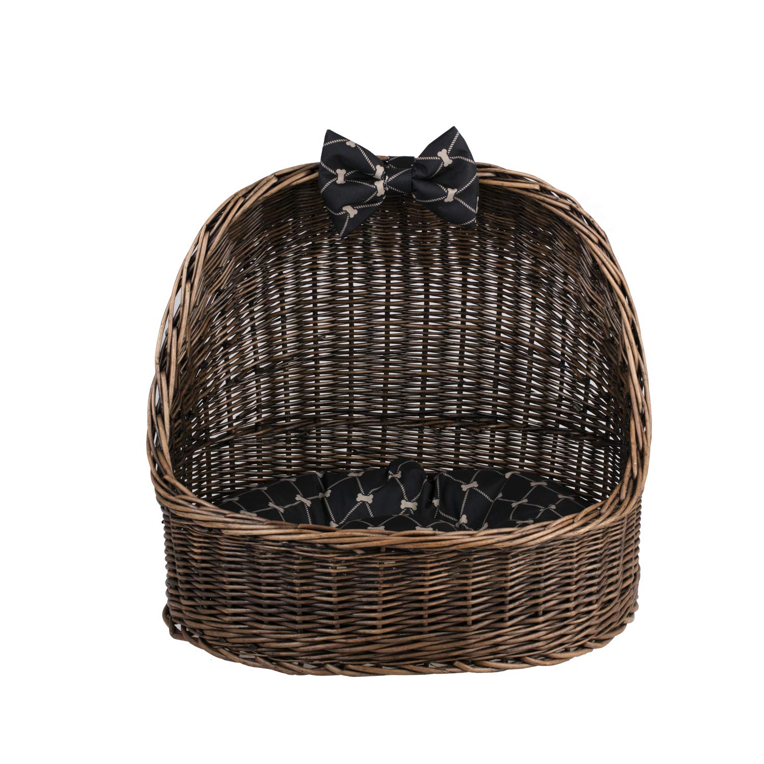 Naturale Cesta per Cani in Vimini Cesta per Gatti con Cuscino Morbido Cuccia per Gatti Cuccia Cani Cuccia Gatto Interno Lettini per Cane Calmante Animali Marrone Scuro