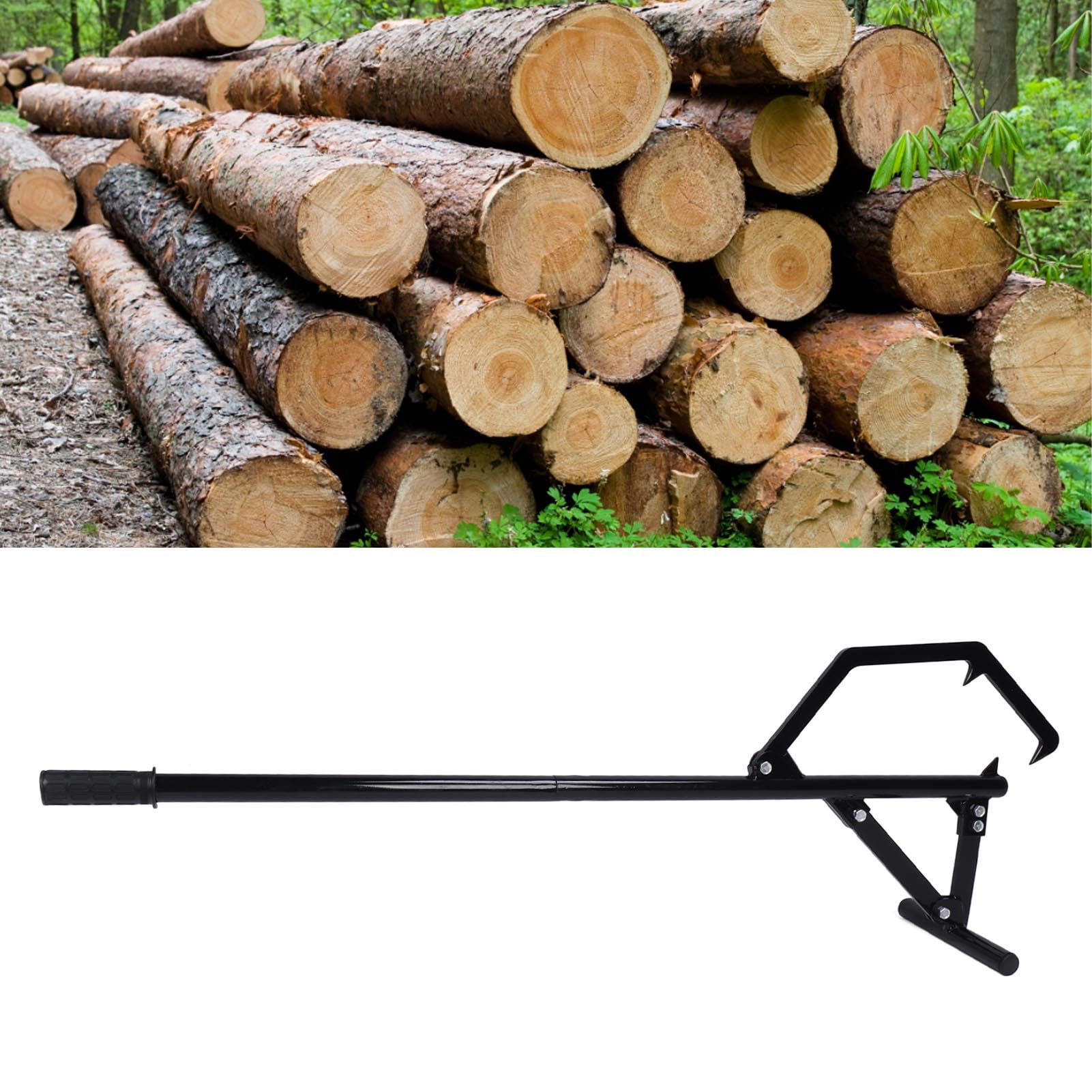 Sollevatore per legno in acciaio con gancio regolabile - Log Lifter per rotolare e sollevare tronchi senza Timberjack 51 pollici