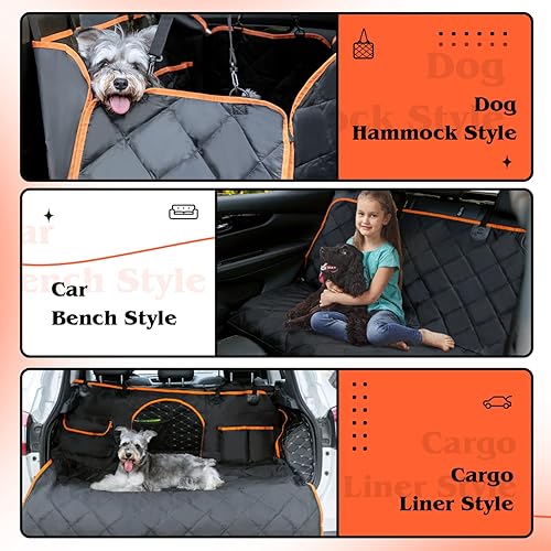 Miniatura 7 de Nobleza Extensor de asiento trasero para perro y mascota, protector de asiento trasero convertible antideslizante impermeable con ventana visual de